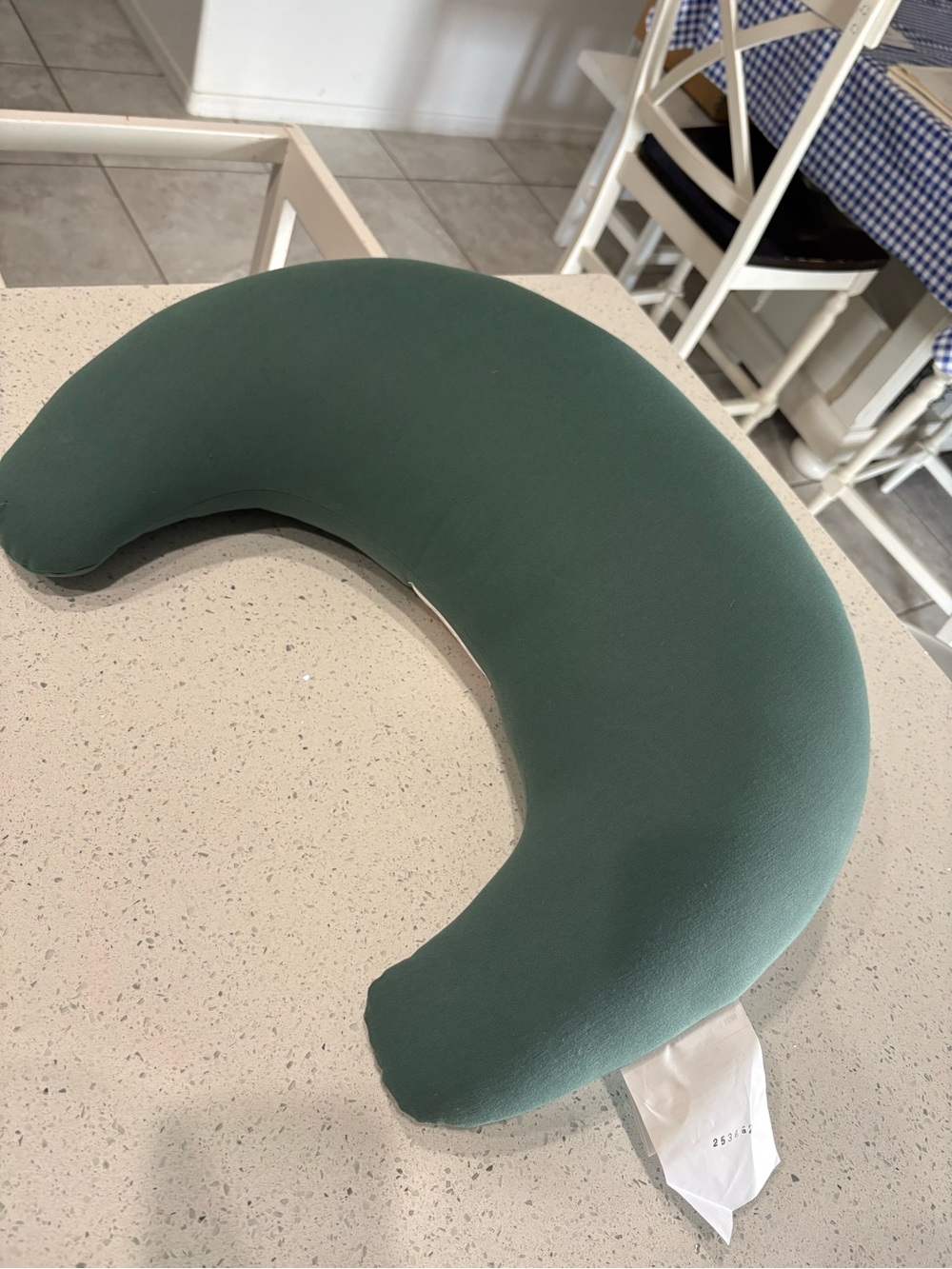 Snuggle Me Organic nursing pillow/lounger teal green